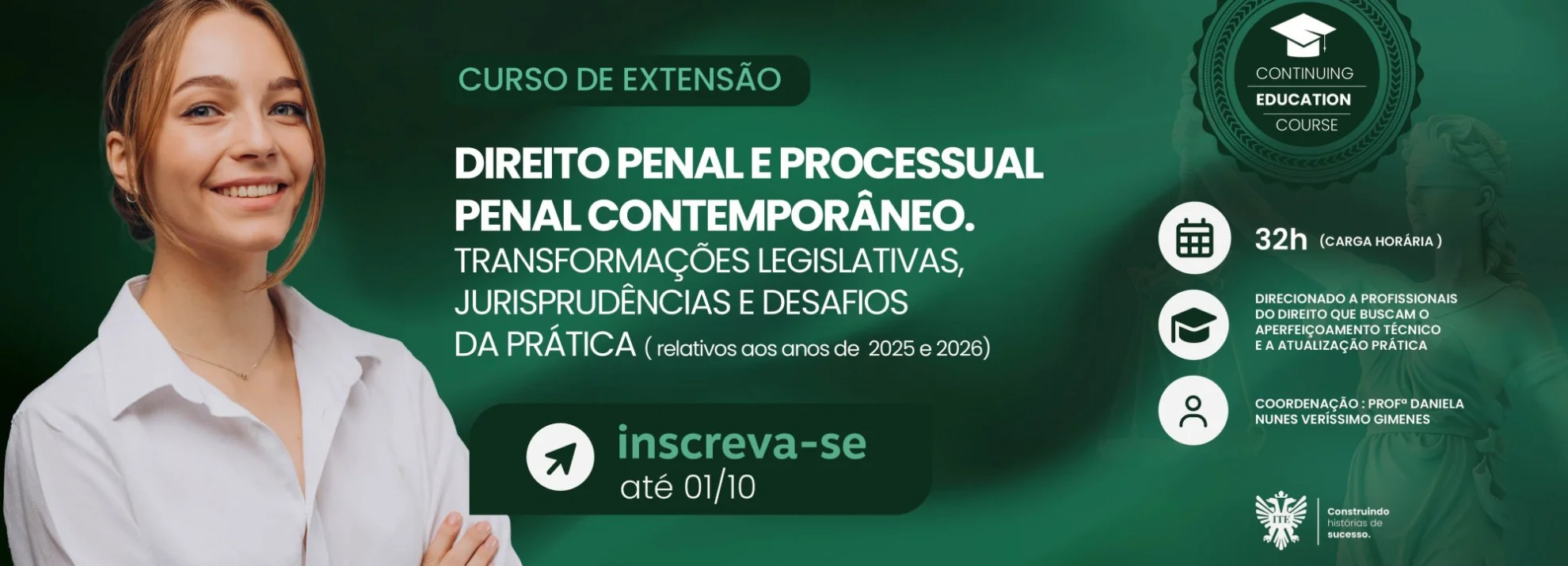curso de extens&atilde;o Direito Penal e Processual Penal