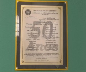 Administra��o: ITE descerra placa em homenagem aos 50 anos do curso