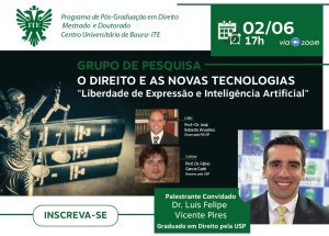 Liberdade de express�o e IA s�o temas de palestra nesta sexta