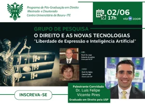 Liberdade de expresso e IA so temas de palestra nesta sexta