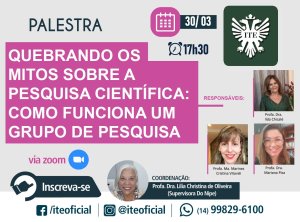 Atividade quebra mitos da pesquisa cient�fica