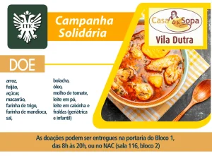 ITE arrecada alimentos e fraldas para a Casa da Sopa