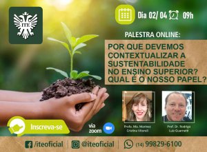 Palestra abordar� a sustentabilidade no ensino superior