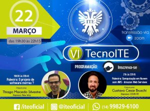 VI TecnoITE ser� realizado em 22 de mar�o