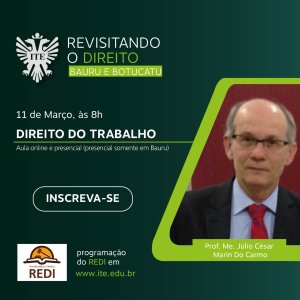 Redi: Direito do Trabalho � o destaque do pr�ximo s�bado