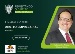 Direito Empresarial ser destaque no Redi deste sbado