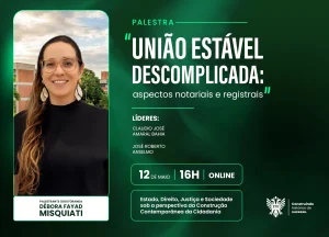 Uni�o est�vel � tema de palestra nesta ter�a