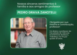 ITE se despede do professor Pedro Grava Zanotelli