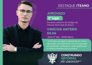 Iteano conquista 1� lugar em seletivo da C�mara Municipal de Bauru