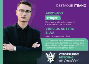 Iteano conquista 1 lugar em seletivo da Cmara Municipal de Bauru