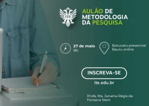 Neste sbado tem 'aulo' de metodologia da pesquisa