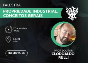 A propriedade industrial ser tema de palestra