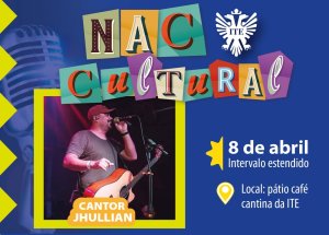NAC Cultural traz o cantor Jhullian nesta ter�a