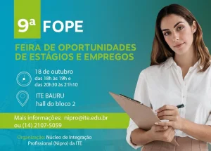 ITE realiza feira de estgios e empregos nesta quarta