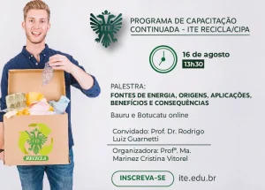 ITE Recicla/Cipa realiza palestra sobre fontes de energia