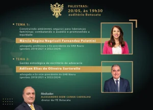 Nesta tera, Botucatu oferece duas palestras