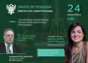 Palestra desvenda os ecossistemas contratuais no di�logo entre Direito Civil e Constitui��o