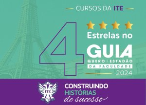 Cursos da ITE t�m 4 estrelas no Guia da Faculdade