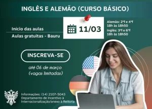 Abertas as inscries para os cursos de ingls e alemo da ITE