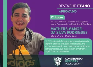 Iteano conquista 2 lugar em estgio da Procuradoria