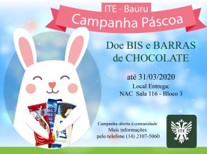 Campanha da ITE arrecada chocolate para a P�scoa de crian�as carentes