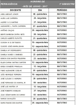 Aten��o DIREITO-BAURU para os hor�rios dos plant�es docentes