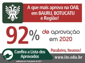 ITE: a que mais aprova na OAB em Bauru, Botucatu e regio!