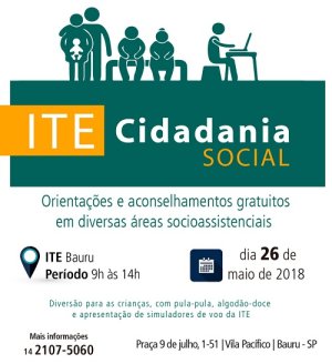 'ITE Cidadania Social' oferece servi�os gratuitos em diversas �reas neste s�bado