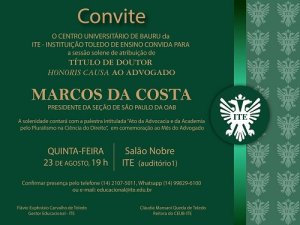 M�s do Advogado � comemorado com solenidade e presen�a do presidente da OAB/SP