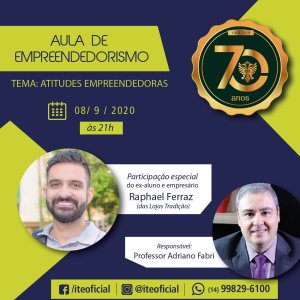 Aula de empreendedorismo recebe ex-aluno e empres�rio nesta ter�a