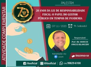 Palestra destaca a Lei de Responsabilidade Fiscal