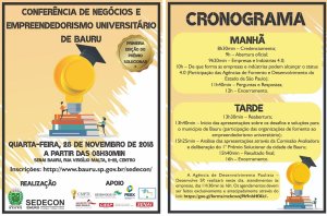Confer�ncia de neg�cios e empreendedorismo universit�rio de Bauru