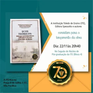 Iteanos lanam obra jurdica nesta sexta-feira
