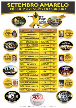 ITE abriga a��o do Setembro Amarelo nesta ter�a