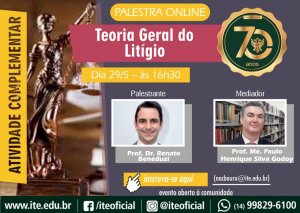 Atividade complementar desta sexta fala sobre a teoria geral do lit�gio