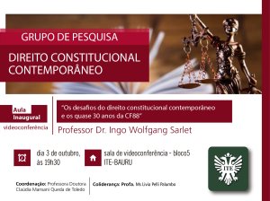 Direito Constitucional Contempor�neo � o novo grupo de pesquisa da ITE