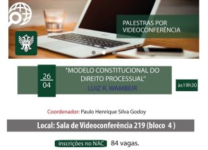 Direito ter� nova videoconfer�ncia na pr�xima semana