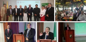 Professores Cludio Bahia e Pietro Alarcon representam a ITE em evento na Colmbia