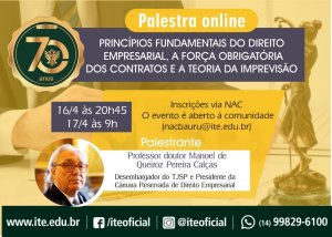 ITE promove palestra online gratuita com o desembargador do TJSP