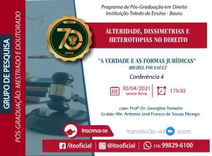 Grupo de pesquisa analisa a obra 'A verdade e as formas jurdicas' nesta sexta-feira
