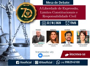 Mesa de debate discute liberdade de express�o, limites constitucionais e responsabilidade civil