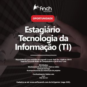 Est�gio na �rea de Tecnologia da Informa��o