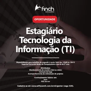 Estgio na rea de Tecnologia da Informao