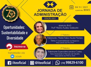 ITE realiza Jornada de Administra��o neste s�bado