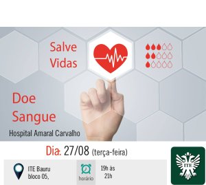 ITE realiza campanha de doa��o de sangue em prol do Hospital Amaral Carvalho nesta ter�a