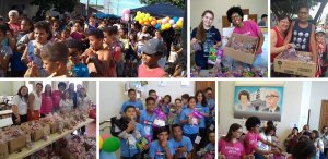 Dia das Crian�as ITE doa centenas de sacolinhas de doces