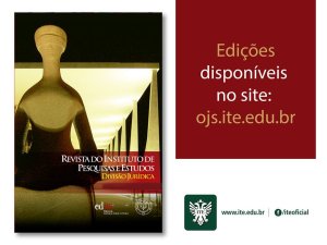 CHAMADA DE ARTIGOS