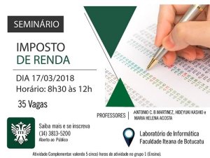 Semin�rio aborda Imposto de Renda