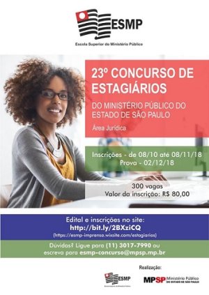 23� Concurso de Estagi�rios do MPSP