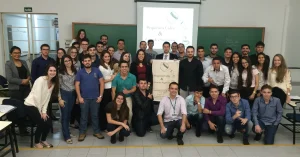 'Caf com Negcios'  realizado por alunos do primeiro ano